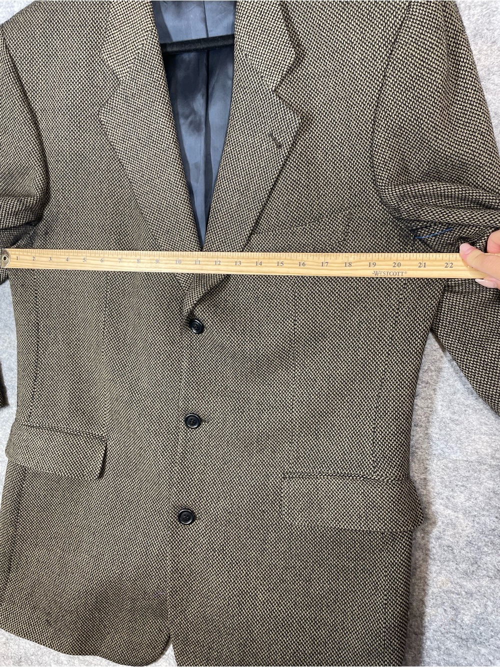 Strellson Wool Blazer Brown 52EU Tailored Luxury Career Sport Coat Business - Picture 7 of 16
